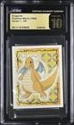 1998 Merlin CGC Pristine 10 Dragonite Pokemon Sticker Series 1 #149 ✨ Pop 6