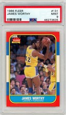 1986 Fleer James Worthy #131 PSA 9
