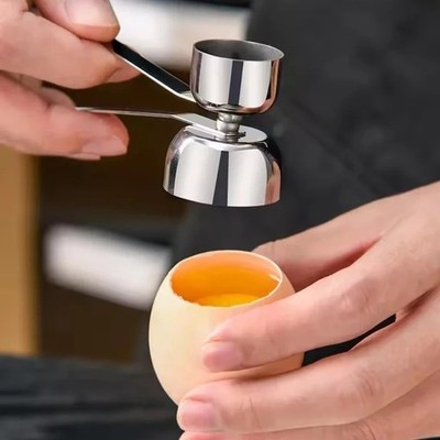 Stainless Steel Egg Topper Shell Cutter   Soft & Hard Boiled Egg Cracker Opener