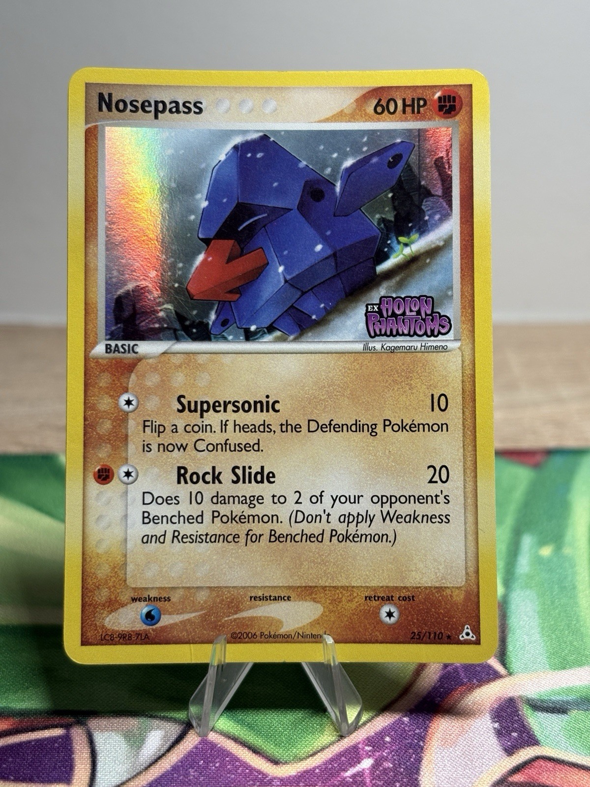 Nosepass 25/110 EX Holon Phantoms Pokemon Card Reverse Holo Foil Rare Stamped