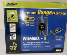 Linksys WMP54GS 2.4GHz Wireless-G PCI Adapter with SpeedBooster NEW SEALED