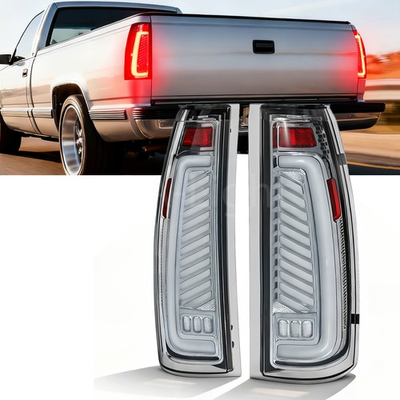 #ad 1988 1999 Chevy GMC C K Silverado Tahoe Sierra Yukon LED Tail Lights Transparent $188.99