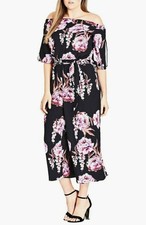 NWT City Chic Plus Size 20/L Jumpsuit Women Floral Cascade Jumpsuit Msrp 119