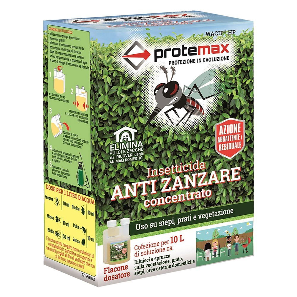 Antizanzare Concentrato 1L Professionale | Soluzione per Siepi e Prati