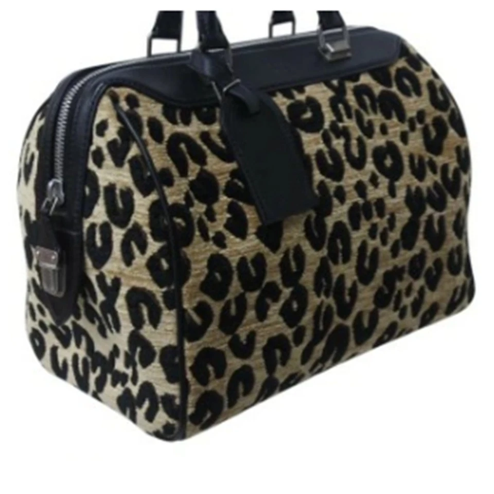 Bolsa de mão Louis Vuitton leopardo Speedy 30 bege estampa animal couro LV M97396 A - Imagem 4 de 4