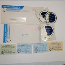 LOT 1970s EAA Experimental Aircraft Association Membership Card Sticker Corrigan