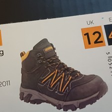 Mens Work Boots Size 13 Black And Orange Toe Capped. New Boxed