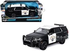 2021 CHEVROLET TAHOE "CHP" BLACK & WHITE 1/26 DIECAST MODEL CAR BY MAISTO 32548