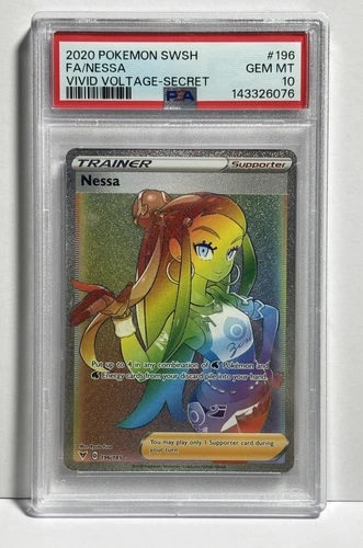 Nessa 196/185 Vivid Voltage Rainbow Secret Rare Pokemon PSA 10