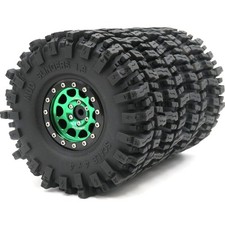 Rc 1.9 Mud Slingers Tires Soft Sticky Tyre 120mm 1.9 Beadlock Wheel Green B...