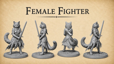 Dungeons & Dragons Spielbare Figur - Tabaxi - Kämpfer, Krieger, Barbar