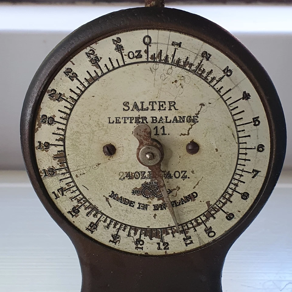 Antique Salter Postal Scales Letter Balance No 11 & Scale Weight Made In England - image 2 of 4