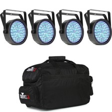 Chauvet DJ EZpar 64 RGBA ILS Fixture 4 Pack with Gear Bag