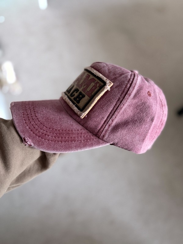 Miami Beach Florida Pink Souvenir Baseball Cap Hat Travel Vacation Gift