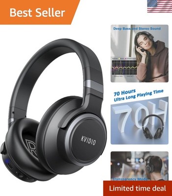 Over-Ear Active Noise Cancelling Headphones - Hi-Fi Sound & Long Battery Life