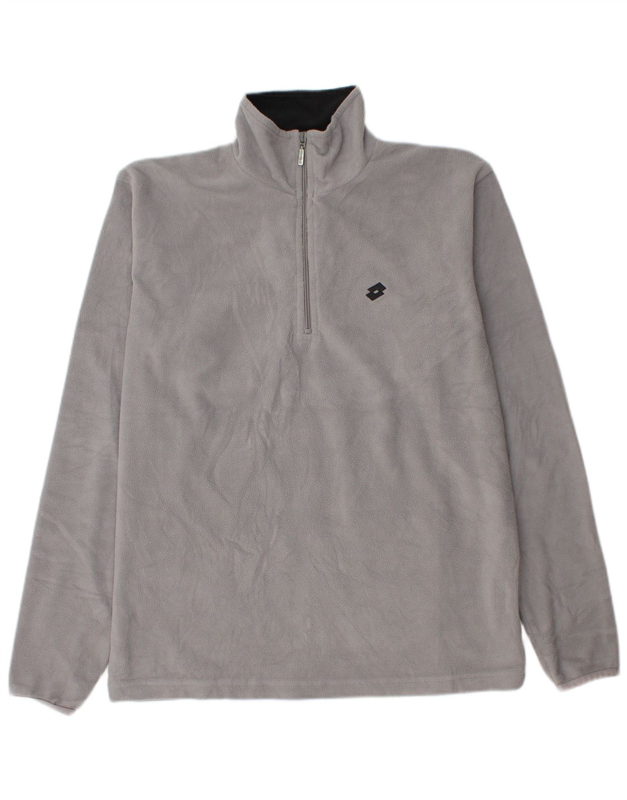 Lotto Mens Zip Neck Fleece Jumper Large Grey Polyester DF01