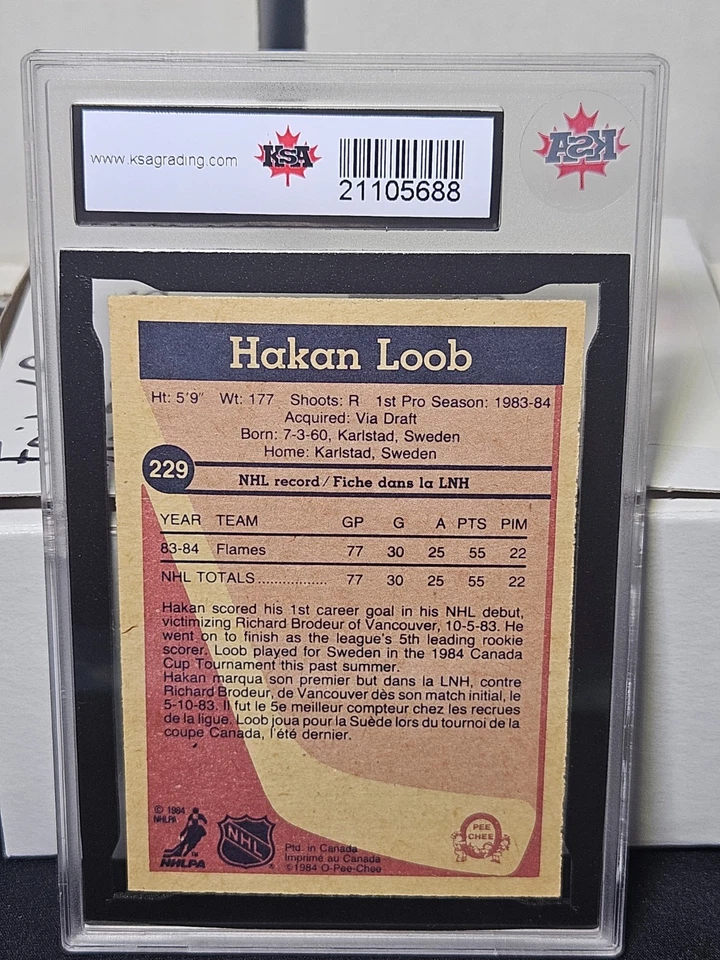 84-85 O-Pee-Chee Hakan Loob Rookie 🔥🔥🔥 KSA 9.5 Near Gem Mint - Image 2 of 2