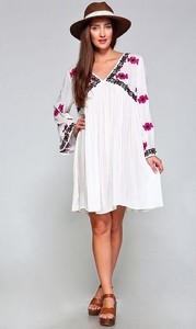 plus size white boho dress
