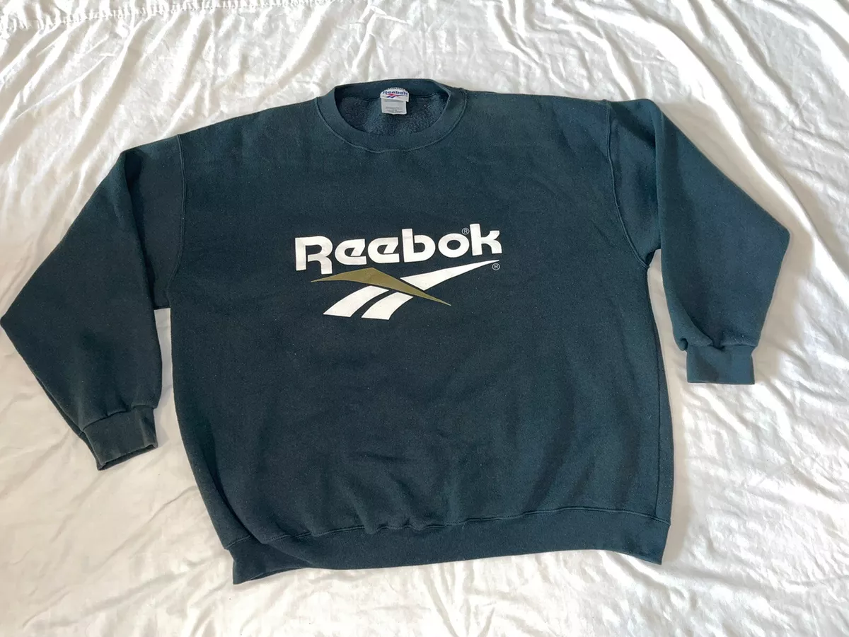 Vintage Reebok Navy Blue Crewneck Sweatshirt Size Medium M, 53% OFF