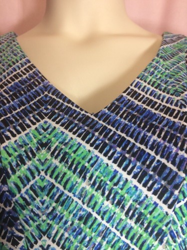 NWT Spense PM 36"Bust Blue Petite Green Flare Women's Dress Career Casual J29 - Picture 9 of 12