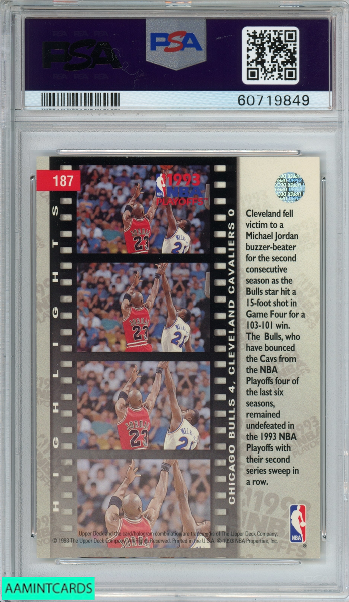 1993 UPPER DECK GERALD WILKINS MICHAEL JORDAN #187 HOF PSA 9 MINT