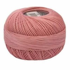 Lizbeth Egyptian Cotton Crochet Thread Size 20 Color 608 Medium Coral Pink