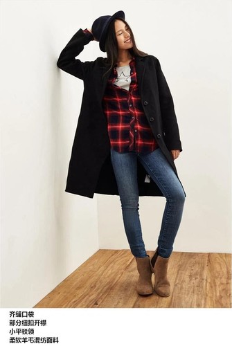 Gap Black Wool Double Face Car Coat #464203 NWT! M Medium - Picture 2 of 4