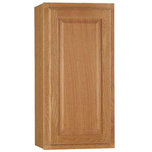 Hampton Bay Wall Kitchen Cabinet 15" x 12" x 30" w/ Shelves Board Medium Oak