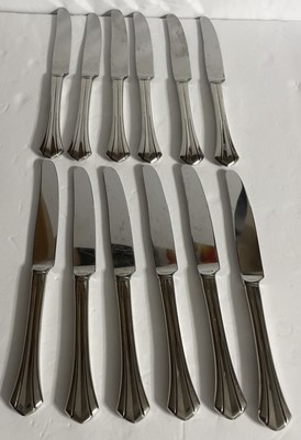 Lot Of 12 Oneida Rushmore Stainless Flatware Dinner Knives 9 1/2 inch