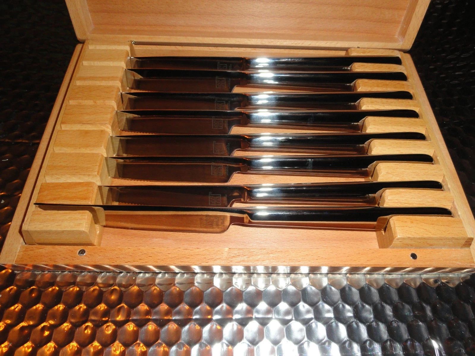 Zwilling® J.A. Henckels 8 Piece Stainless Steel Steak Knife Set NIB