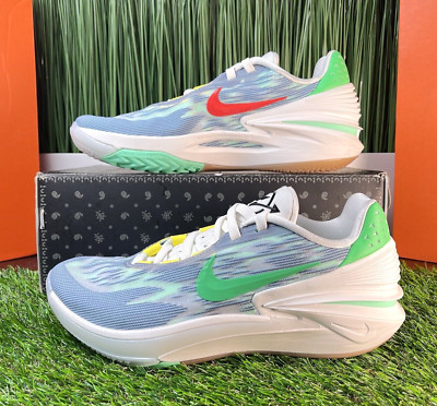 Nike Air Zoom G.T. Cut 2 NBY Blue Green Shock Mens Basketball Shoes Size 10