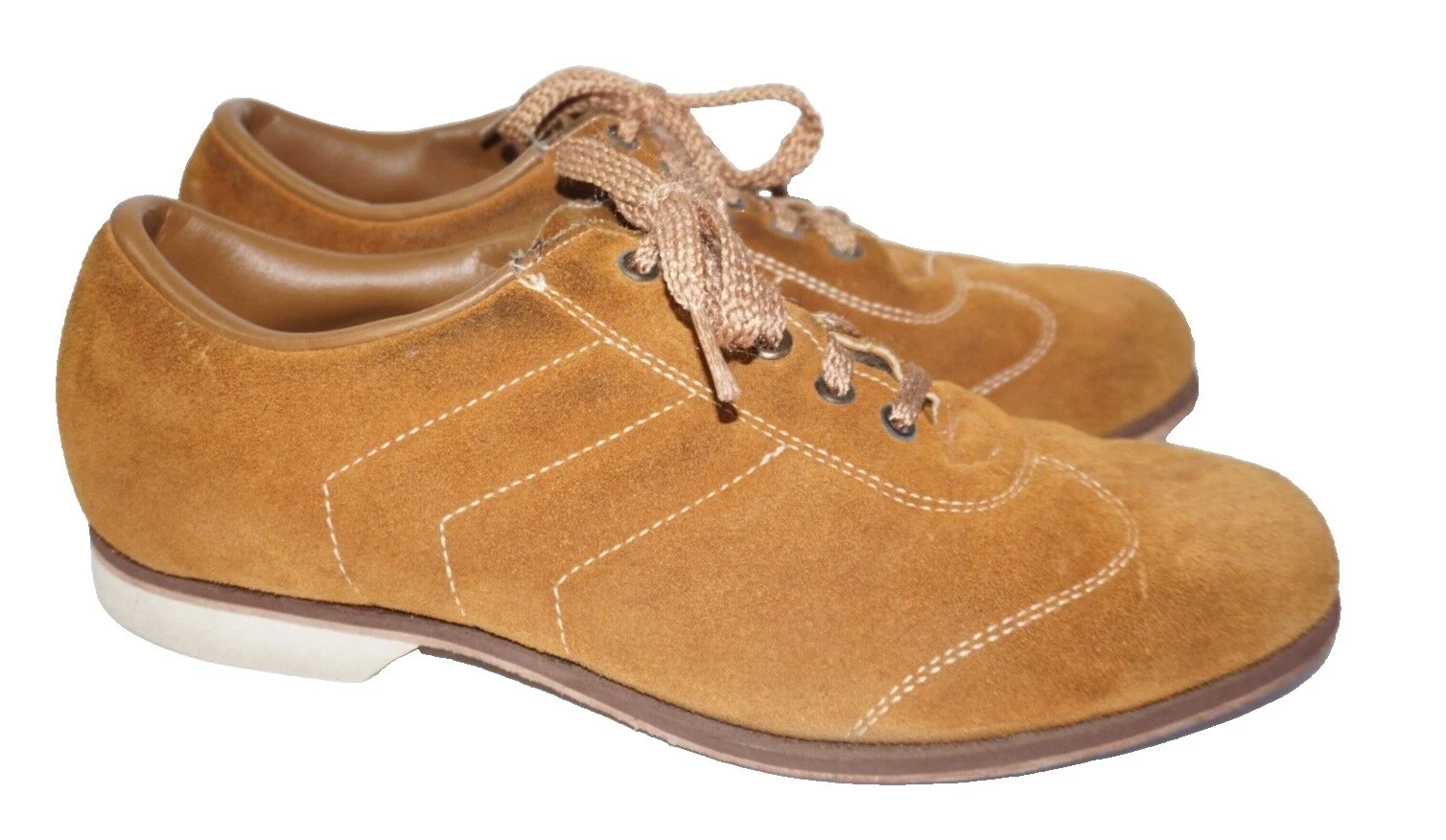 Calzado vintage de ante marrón para hombres