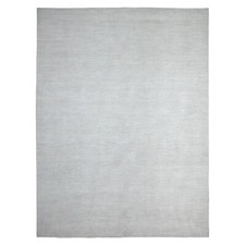 8'9" x 11'9" Titan White Pure And Soft Wool Modern Peshawar Oriental Rug R88776