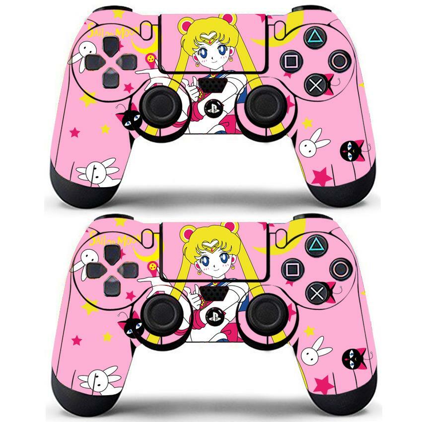2 Packs PS4 Controller Dualshock Vinyl Decals Stickers Sailor Moon Crystal Anime
