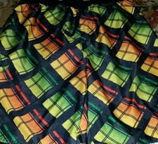 Mens Burnside Board Shorts Sz Large Swim Trunks Striped Black Green Multi