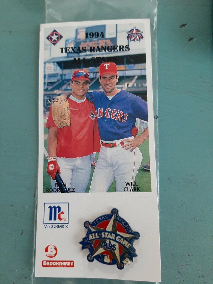 1994 Texas Rangers All-Star Game Pin Baseball Will Clark Ivan Rodriguez - Image 3 of 4