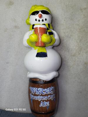 Winger's Bourbon Cask Ale Beer Tap Handle 9'' Tall
