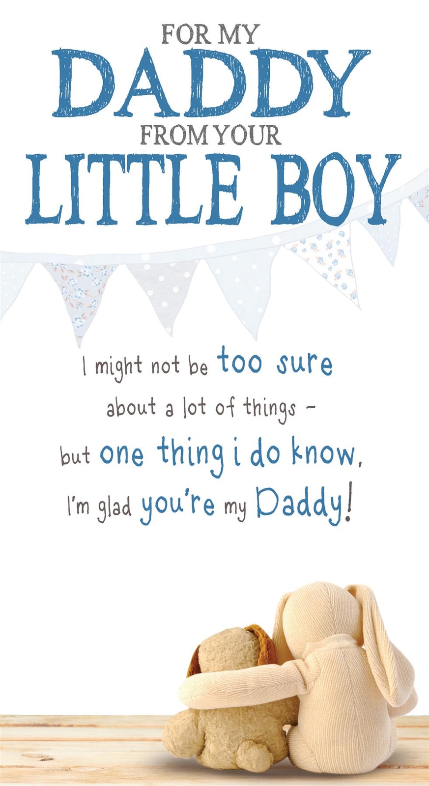 Emotional Rescue Snuggly Bumkins Father's Day Card For Daddy From Your Little