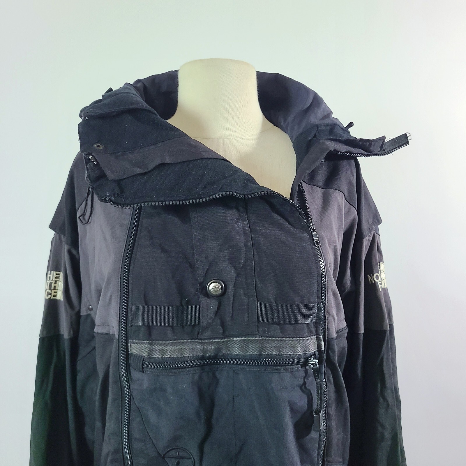 Vintage 90s Black Grey The North Face Steep Tech Apogee Scot Schmidt Jacket RARE image 8