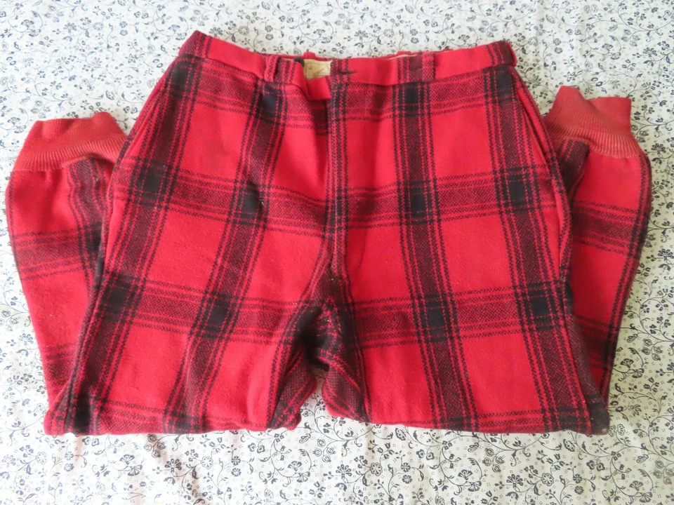 vintage Hunting lumberjack buffalo plaid sanforized wool pants (37x26.5) - Image 4 of 4