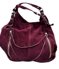 Via Repubblic Burgandy/maroon Suede Shoulder Bag Gorgeous