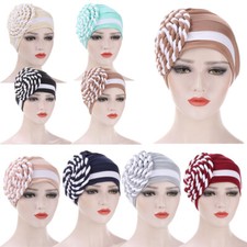 Indian Women Hijab Turban Braid Hat Warp Beanie Chemo Cap Bonnet Headwear Cover