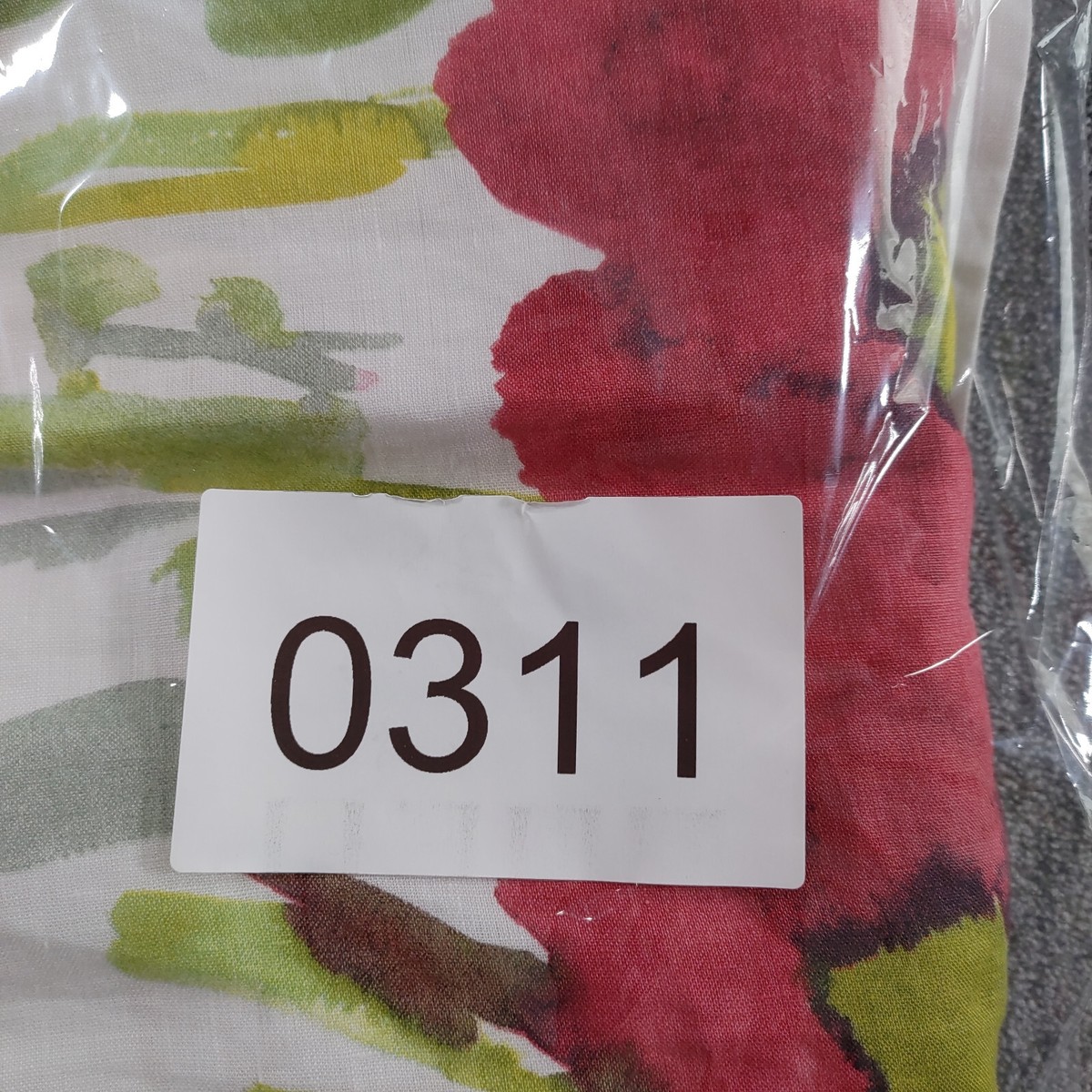 Tissu lin imprimé floral abstrait - Tissus en Ligne