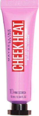 MAYBELLINE CHEEK HEAT SHEER GEL CREAM BLUSH - 10 PINK SCORCH - 10ml