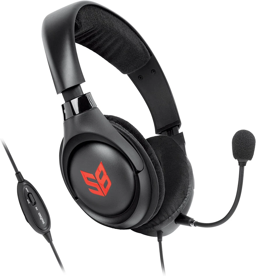 Creative SB Blaze Cuffie Gaming Microfono Controllo Volume Jack3.5mm Driver 40mm - Immagine 4 di 4