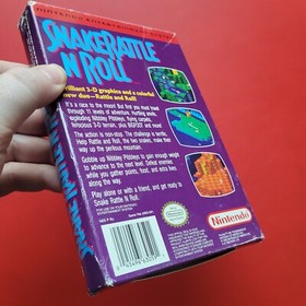 Snake Rattle n Roll Nintendo NES Game Box Manual Cleaned Tested Vintage 8 Bit
