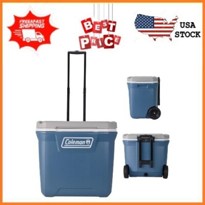 Coleman 316 Series 60QT Hard Chest Wheeled Cooler, Lakeside Blue