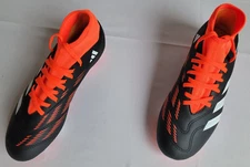 Youth Size 3 Black Red White Adidas Predator Club Sock FG Soccer Cleats IG7742