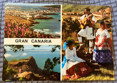 Vintage Multiview Continental Postcard - Gran Canaria Island, Spain