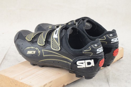 Sidi Giau Mountain Bike Shoes EU 42W US Women 9.5 Black & Gold 2 Bolt Gravel MTB - Picture 3 of 15